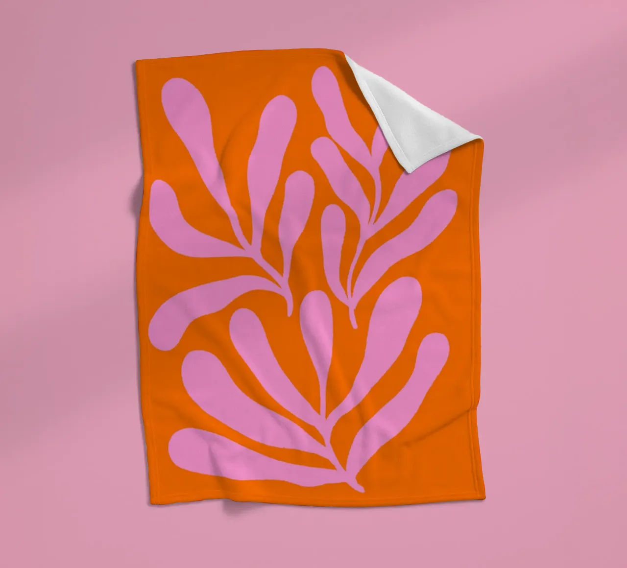 Rami colorati - rosa e arancione coperta in pile da Wackapacka