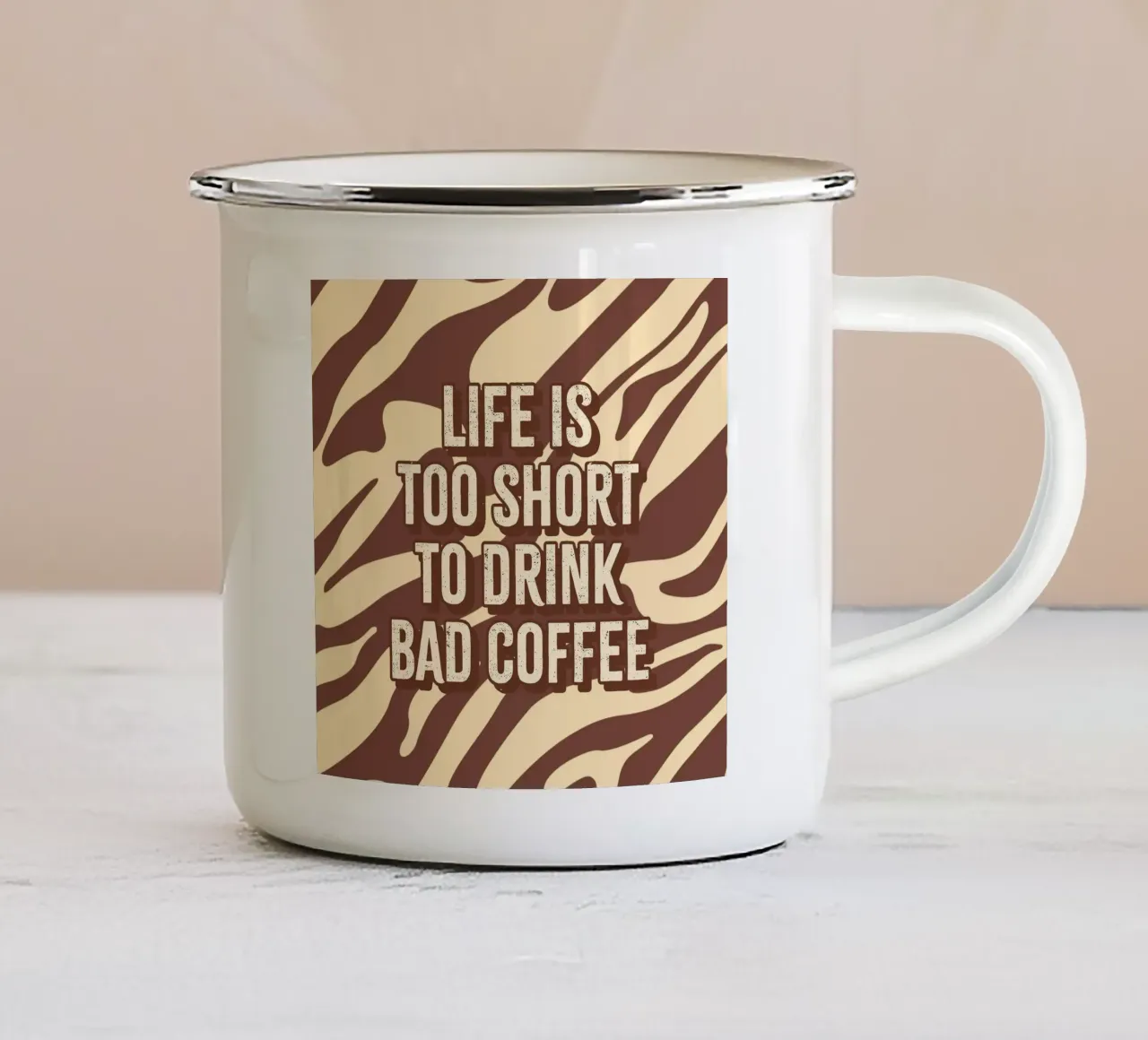 Coffee Please tazza in smalto da Dreamer10