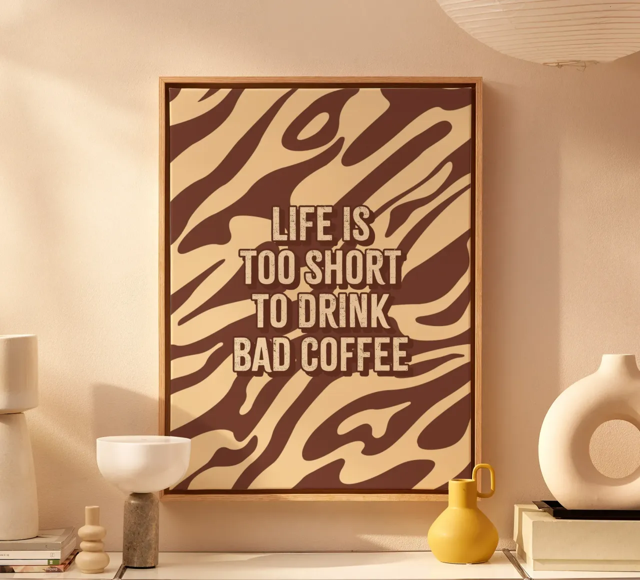Coffee Please tela con Cornice a cassetta da Dreamer10