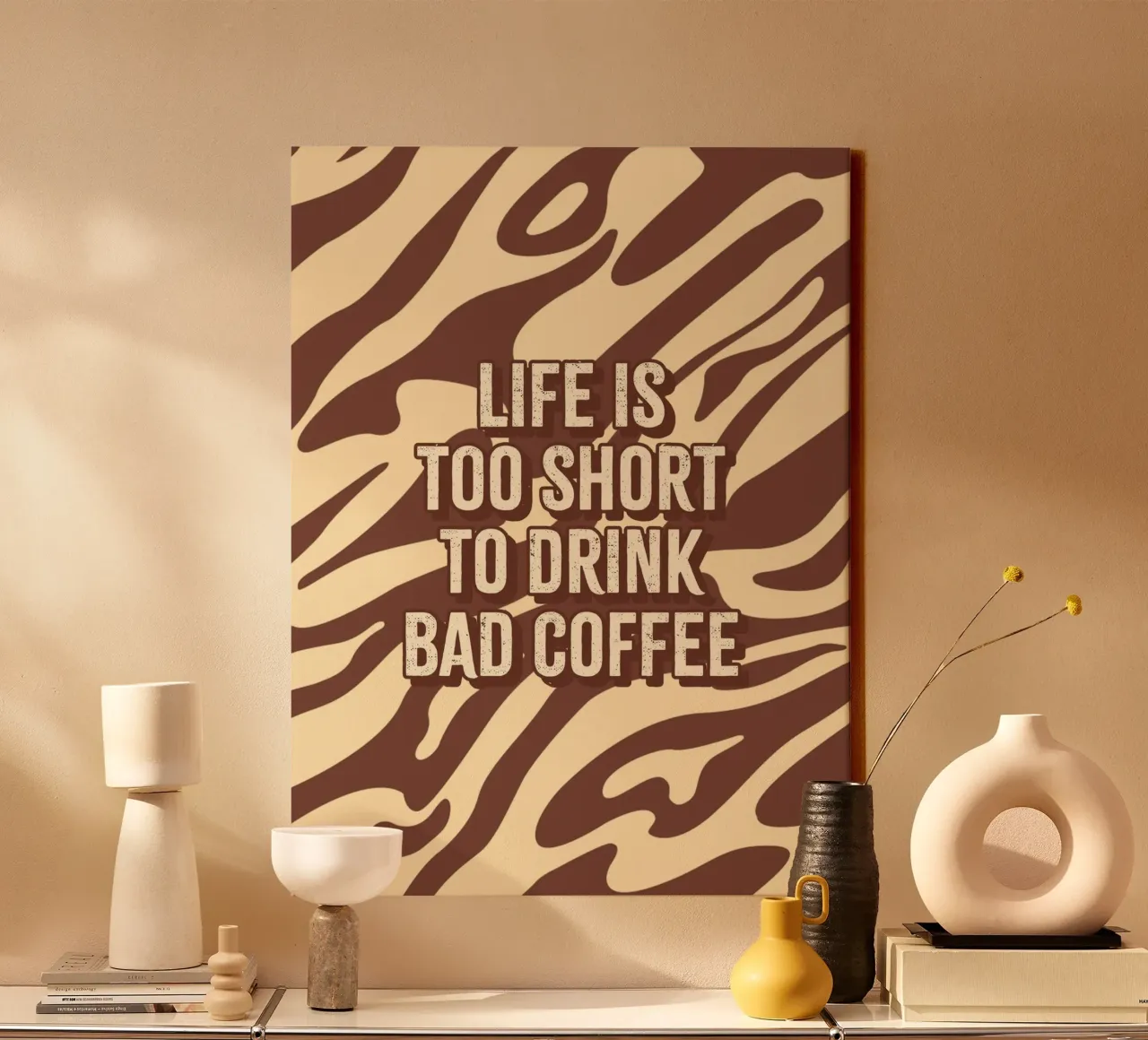 Coffee Please tela con Cornice a cassetta da Dreamer10