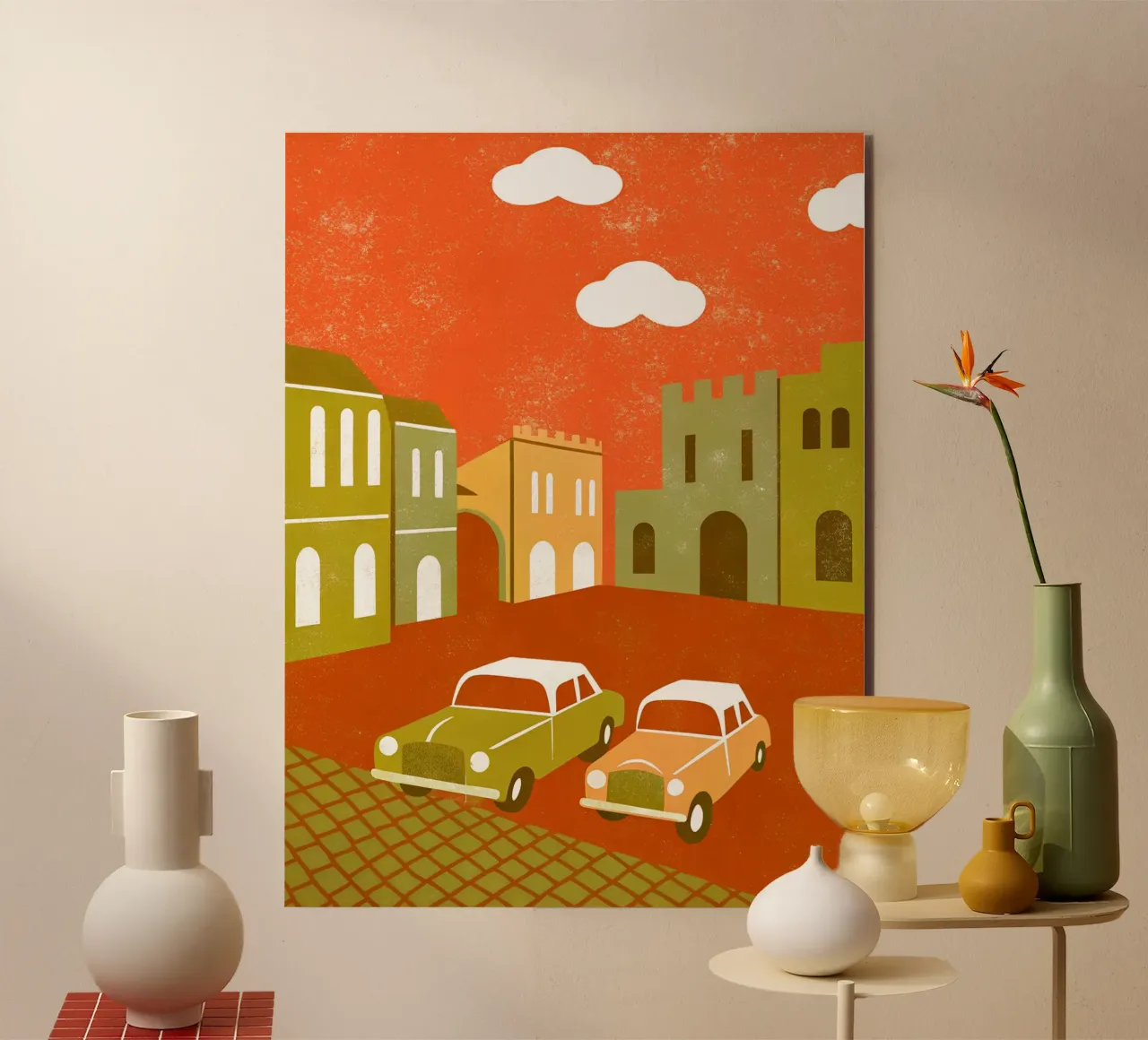 Auto d'epoca Pop Retro alluminio dibond da THE LATEST SHOP