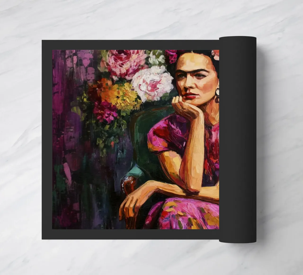 Audace musa messicana con rose e fiori zerbino da Modern Muse