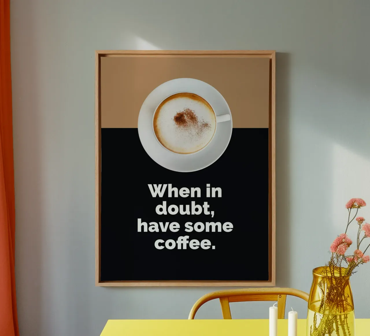 Coffee Time canvas met Baklijst van Dreamer10