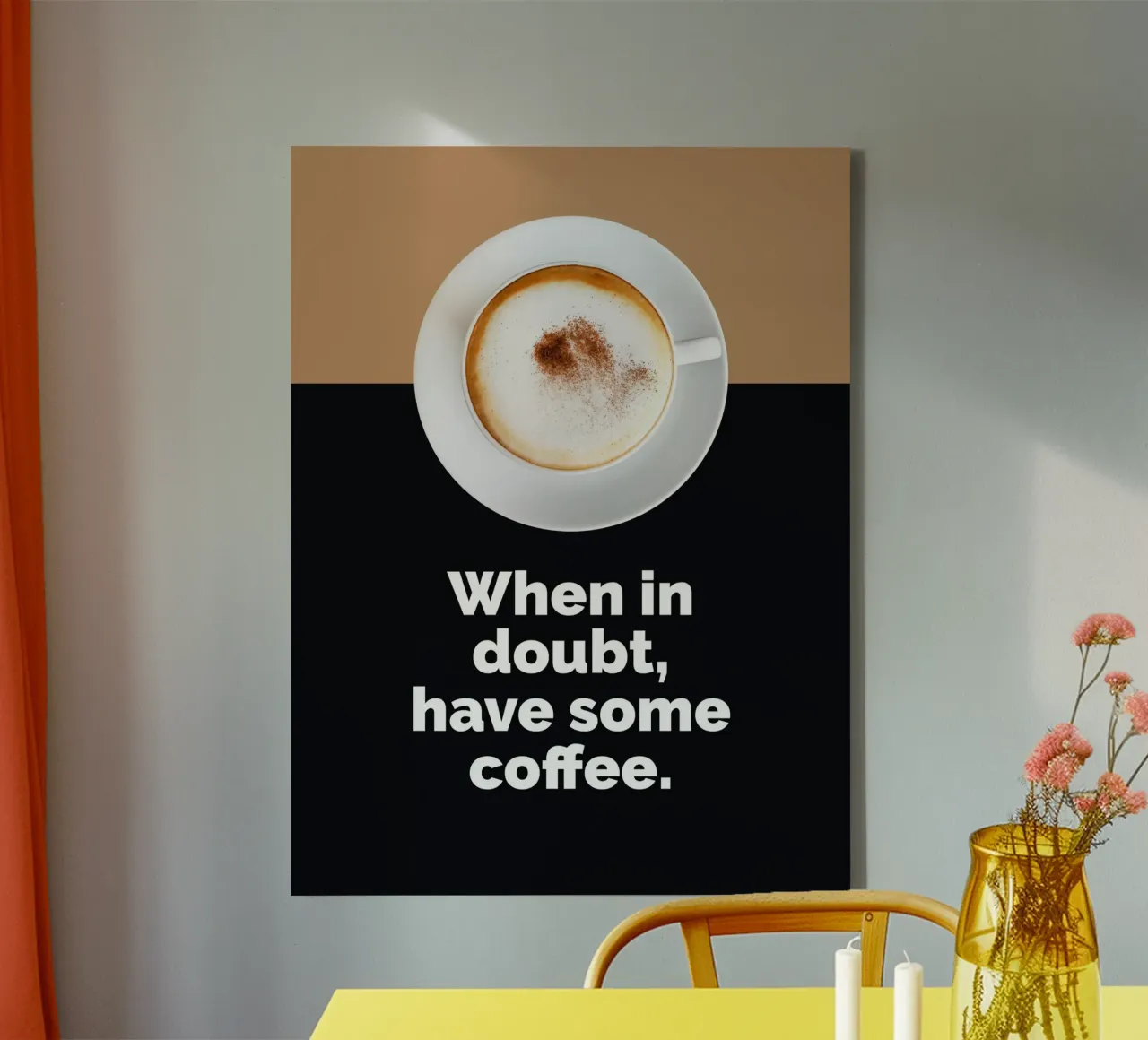 Coffee Time canvas met Baklijst van Dreamer10