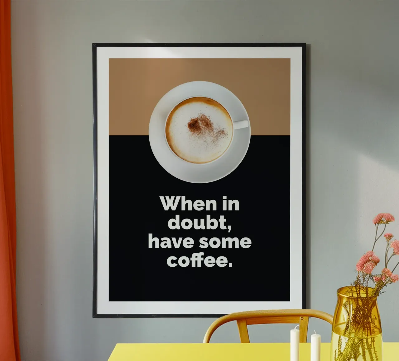 Coffee Time poster con telaio in plastica da Dreamer10