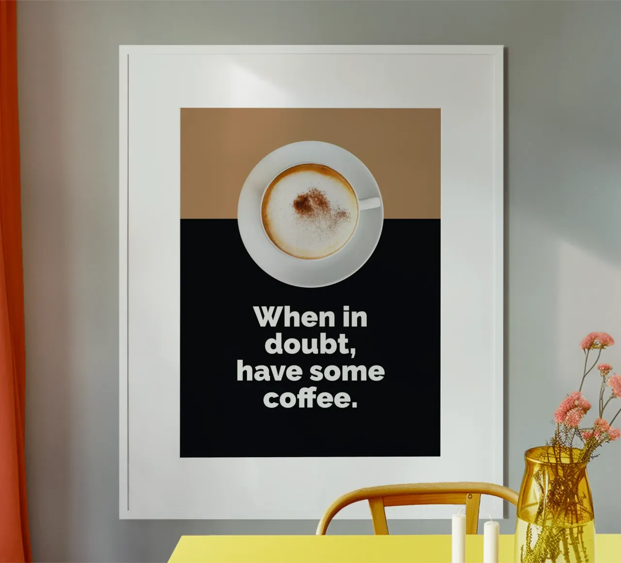 Coffee Time poster con telaio in plastica da Dreamer10