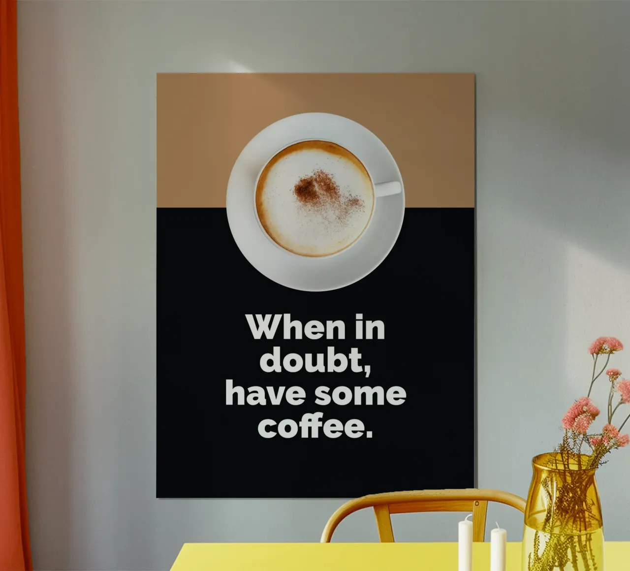 Coffee Time poster con telaio in plastica da Dreamer10