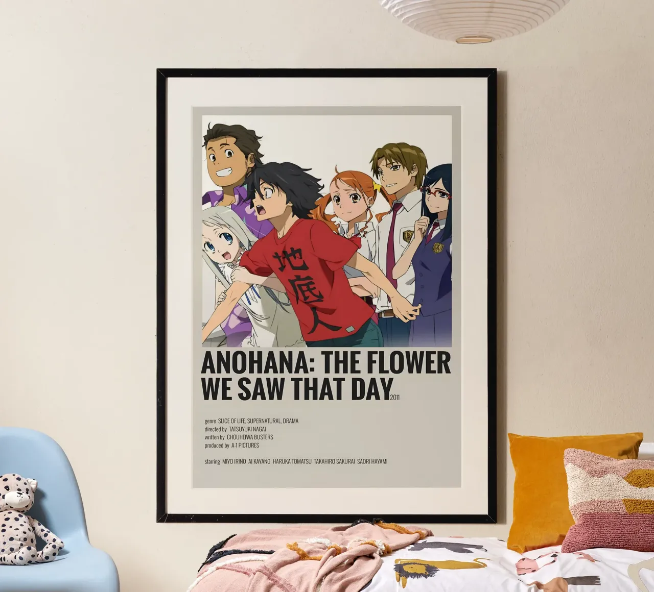 ANOHANA THE FLOWER WE SAW THAT DAY  2011 poster con telaio in plastica da Totoya