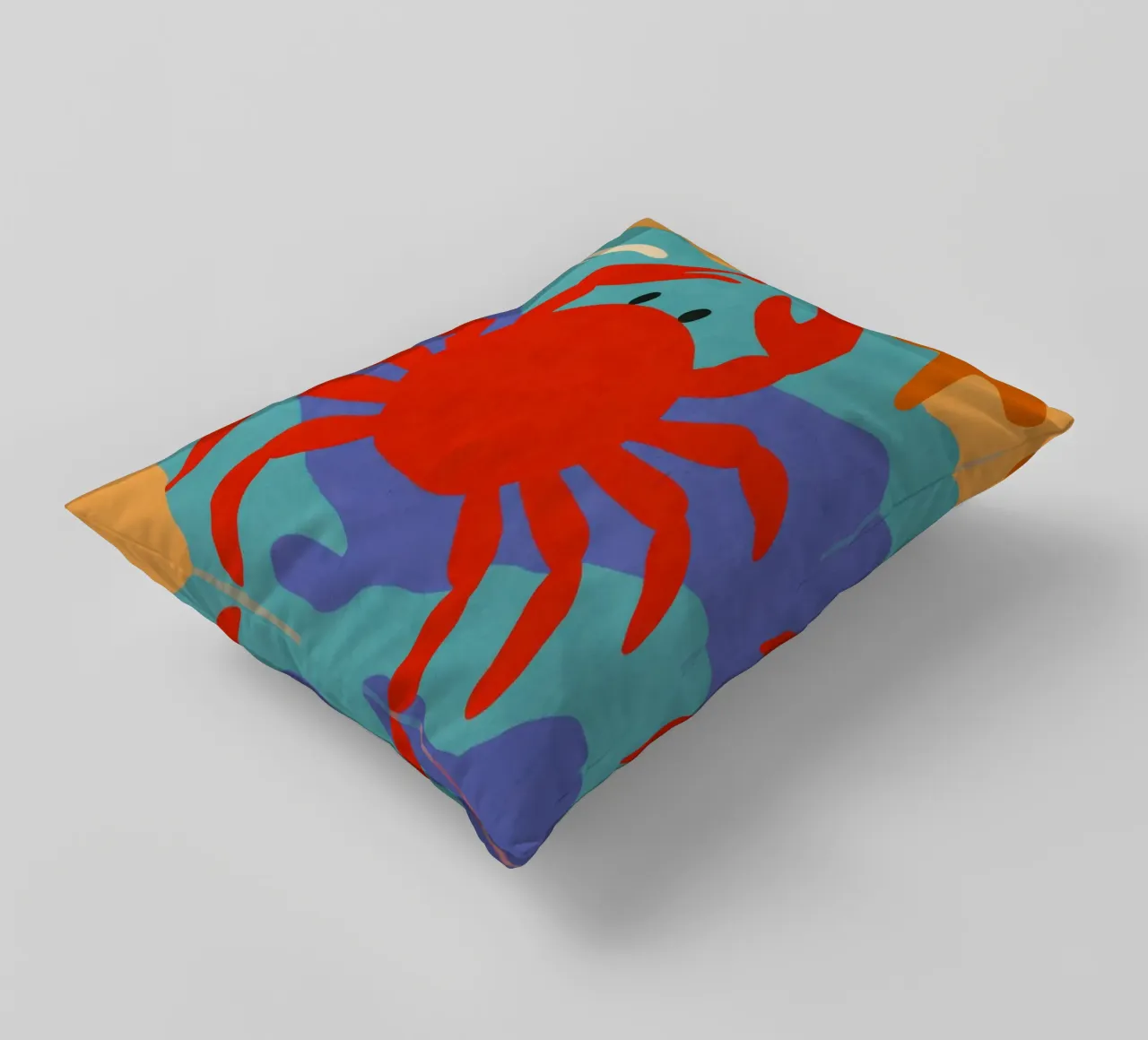 Crab And Sea No 01 cuscino da treechild