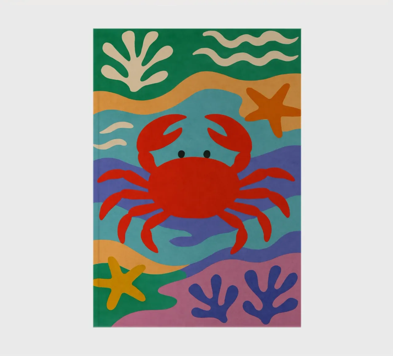 Crab And Sea No 01 notebook by treechild