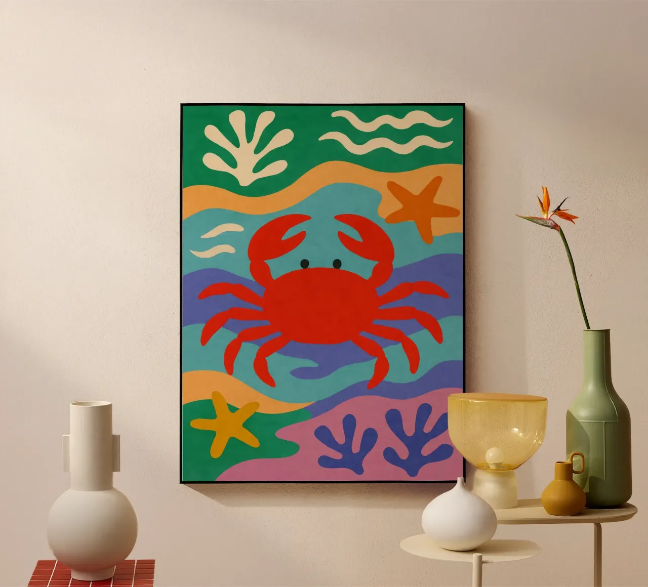 Crab And Sea No 01 plexiglass da treechild