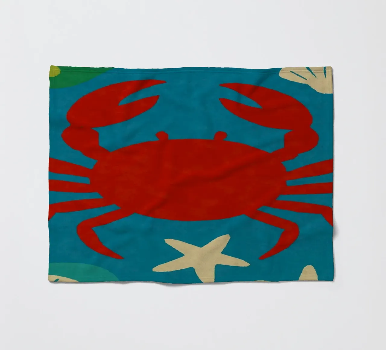 Sea And Crab No 02 coperta in pile da treechild