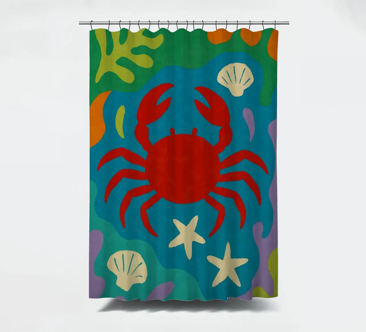 Sea And Crab No 02 tenda da doccia da treechild