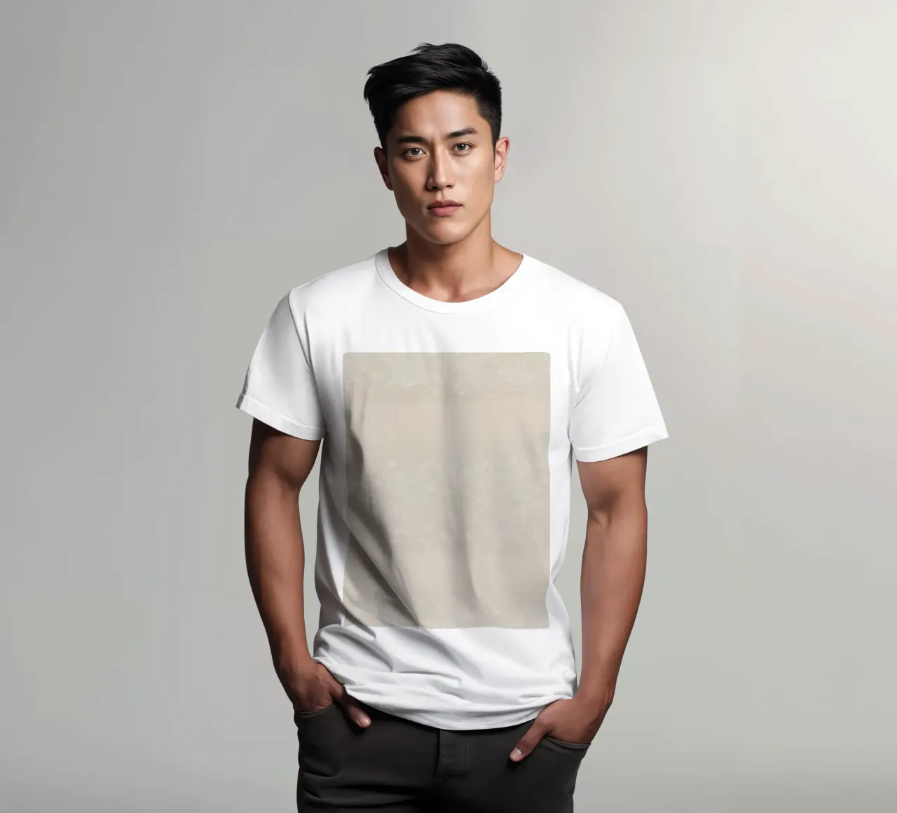 Soft textured beige abstract background design t-shirt by DesignDoodle