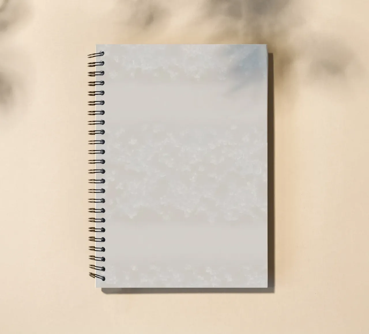 Soft textured beige abstract background design spiral notebook by DesignDoodle