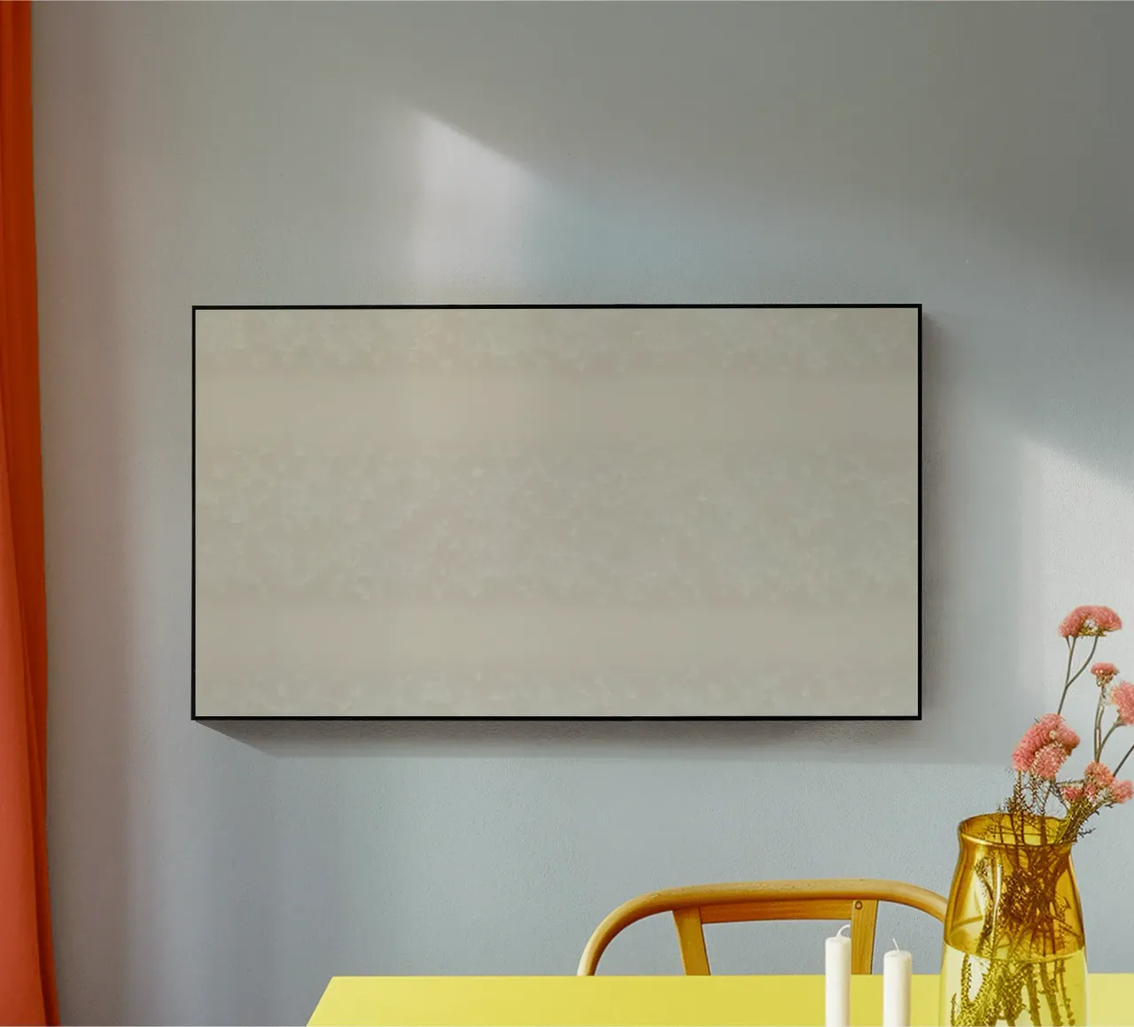 Soft textured beige abstract background design acrylic glass by DesignDoodle