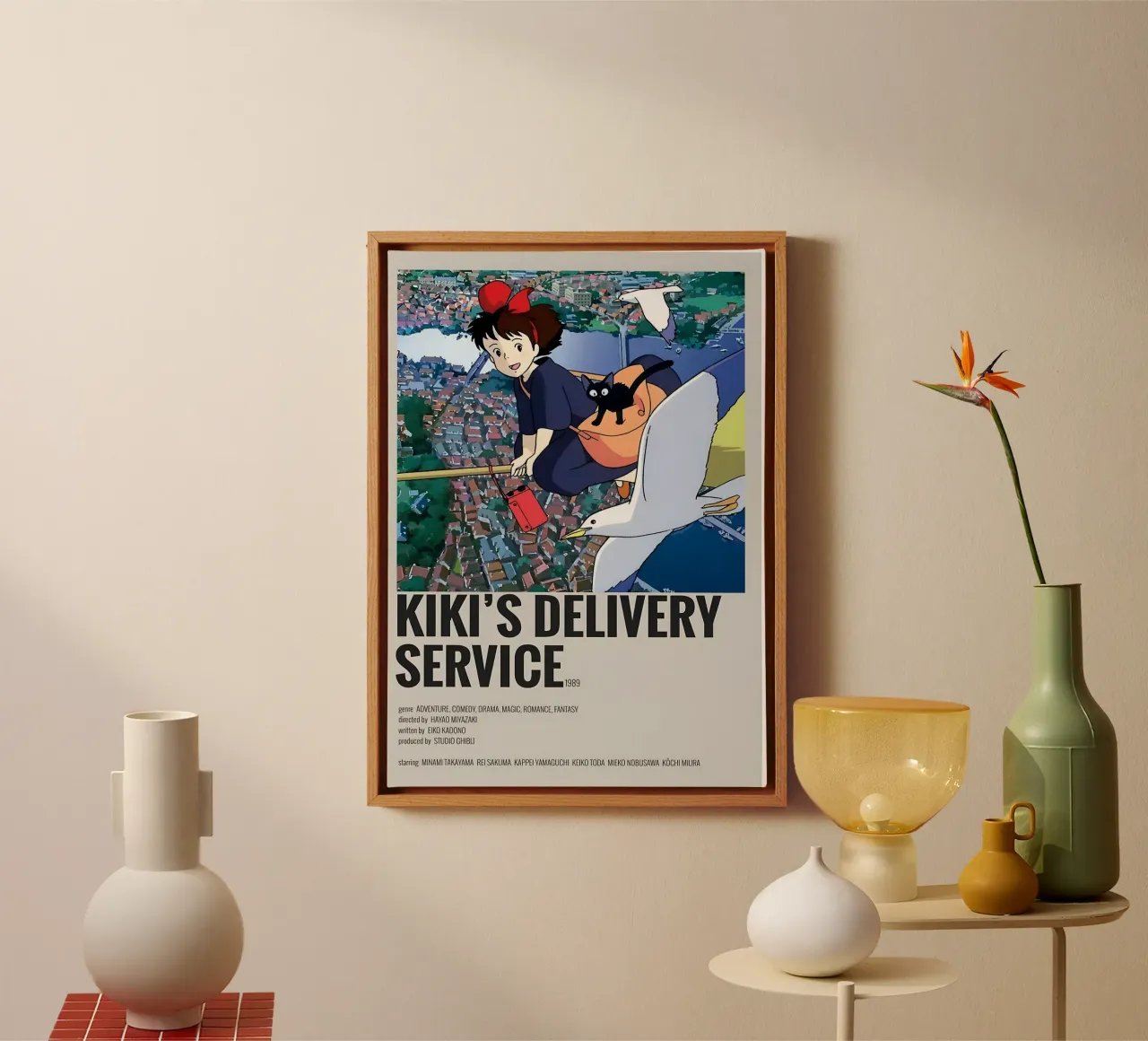 KIKI'S DELIVERY SERVICE  1989 tela con Cornice a cassetta da Totoya