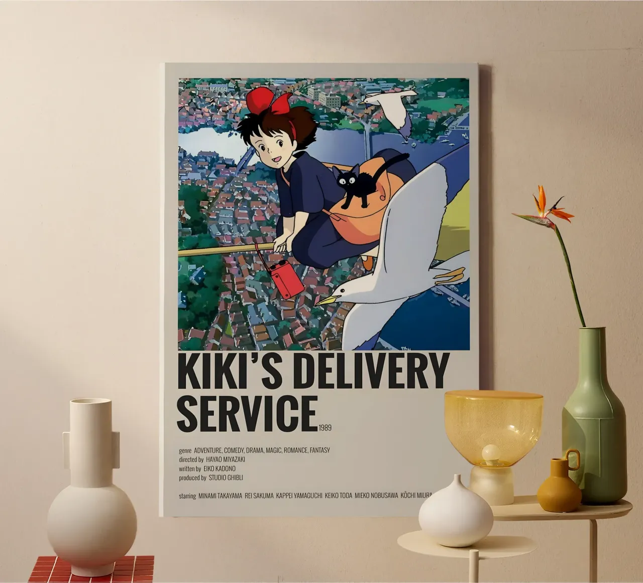 KIKI'S DELIVERY SERVICE  1989 tela con Cornice a cassetta da Totoya
