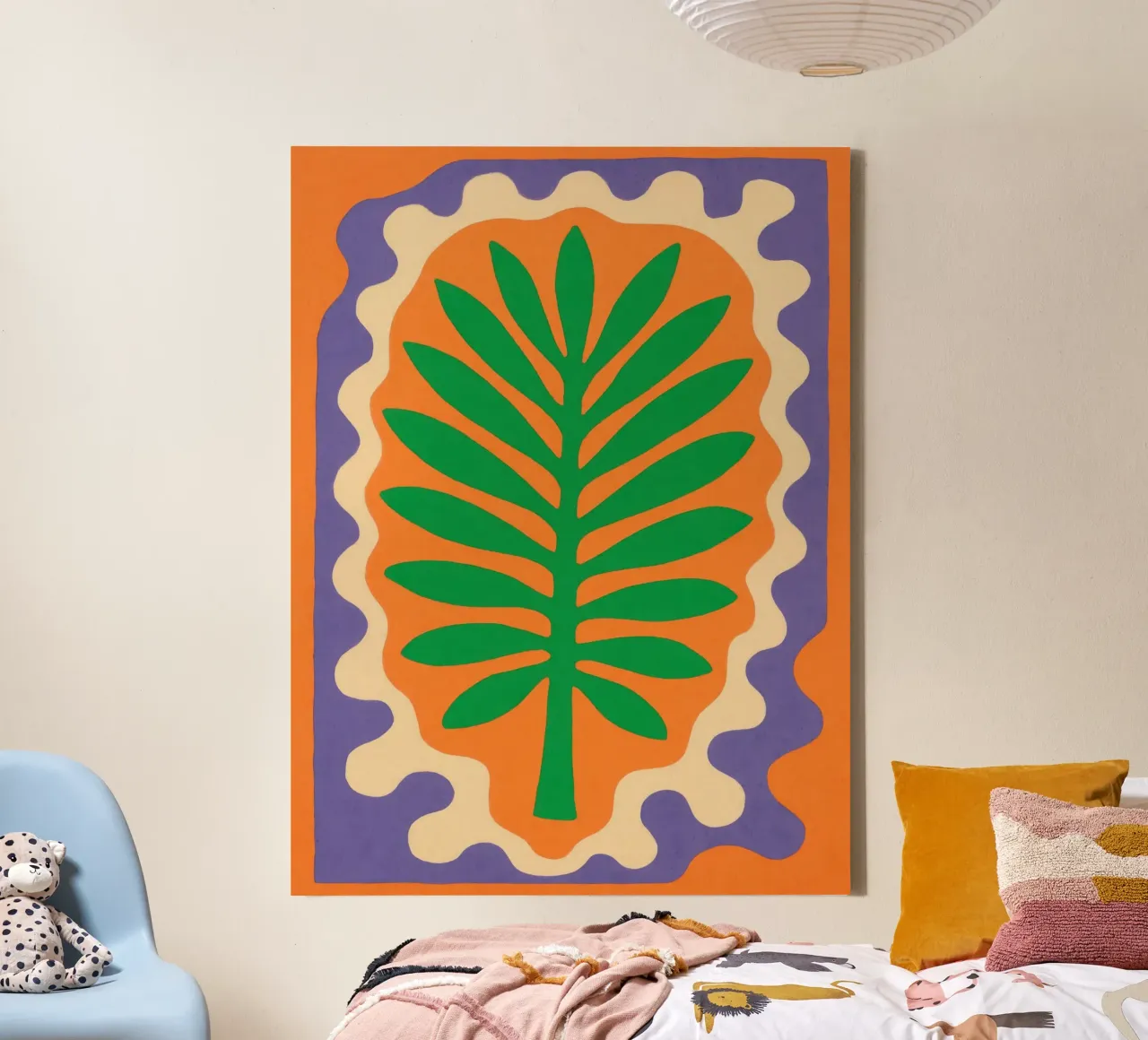 Green Tamo Leaf NO 02 Leinwand von treechild