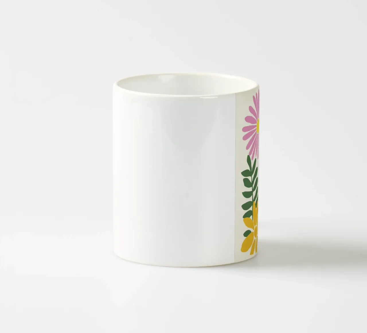 Modern botanisch knipsel in retro kleurenpalet keramische mok van Modern Muse