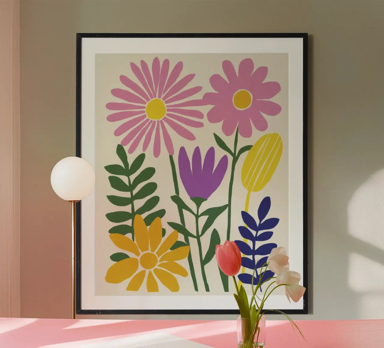 Ritaglio botanico moderno in una tavolozza di colori retrò poster da Modern Muse