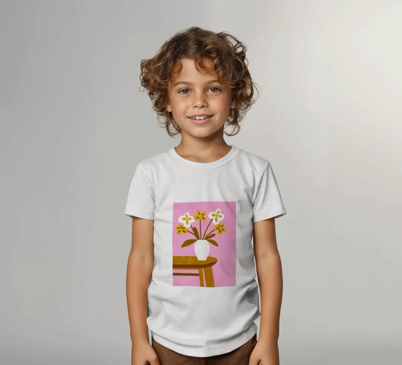 Retro Pop Flower Vase kids t-shirt by THE LATEST SHOP