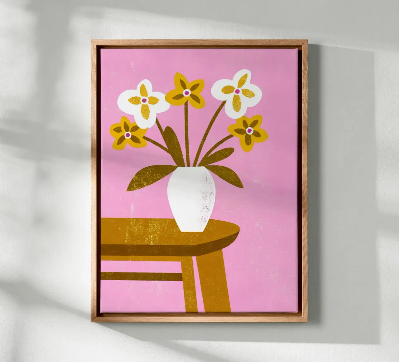 Vaso di fiori retrò pop tela con Cornice a cassetta da THE LATEST SHOP