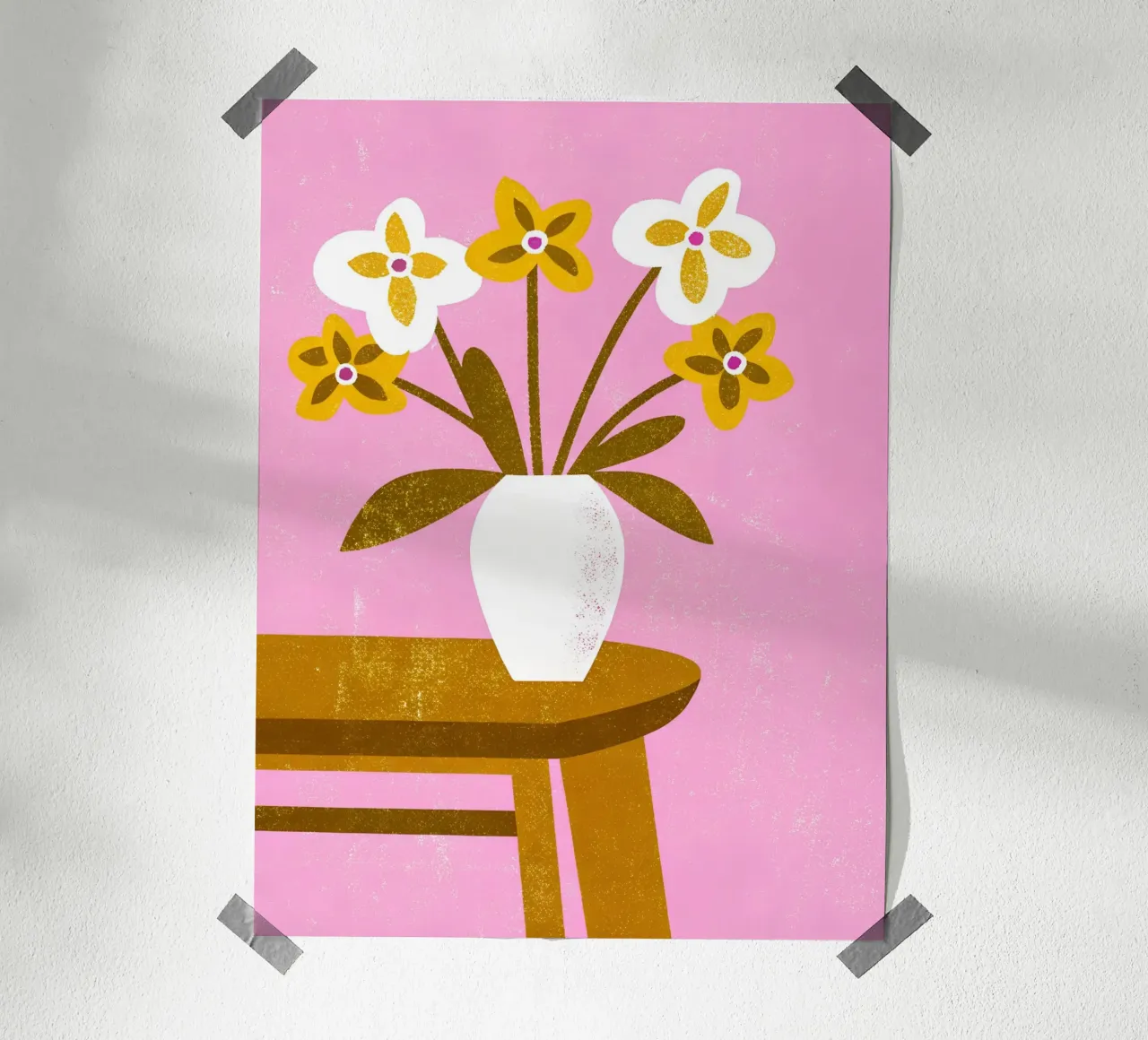 Vaso di fiori retrò pop poster con telaio in plastica da THE LATEST SHOP