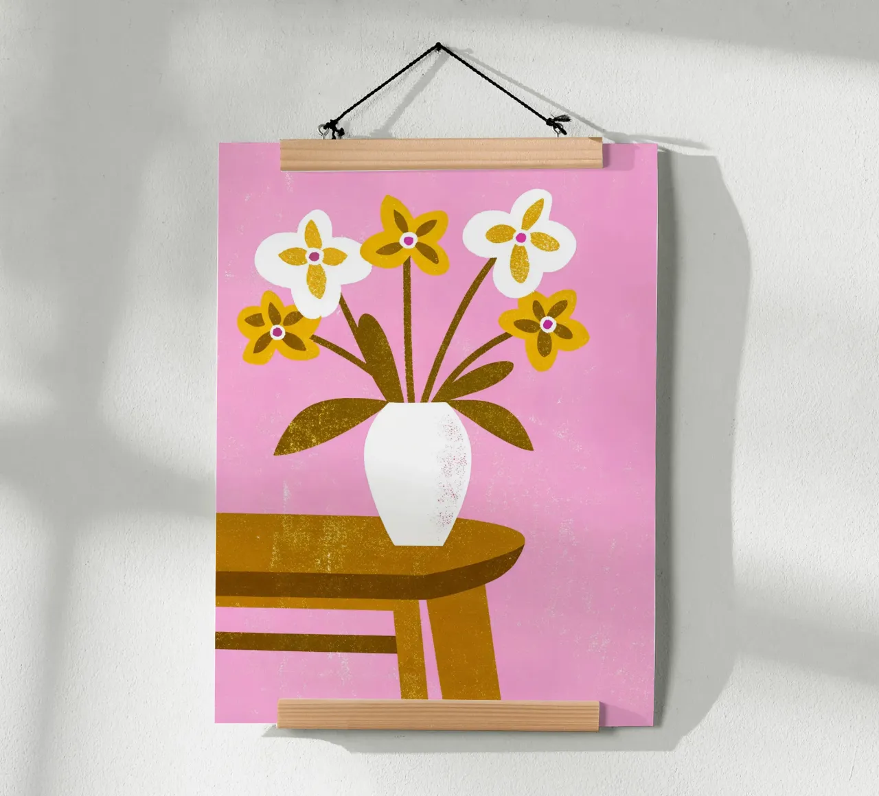 Vaso di fiori retrò pop poster con telaio in plastica da THE LATEST SHOP