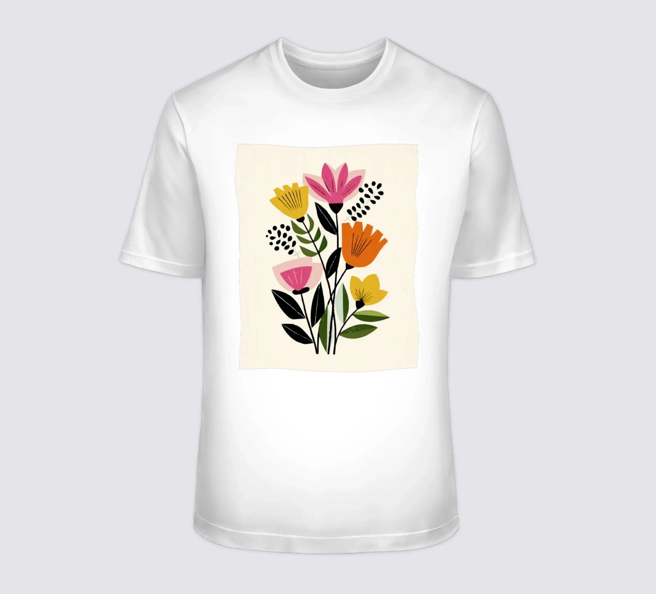 Forme botaniche astratte in un mix di colori retrò t-shirt da Modern Muse