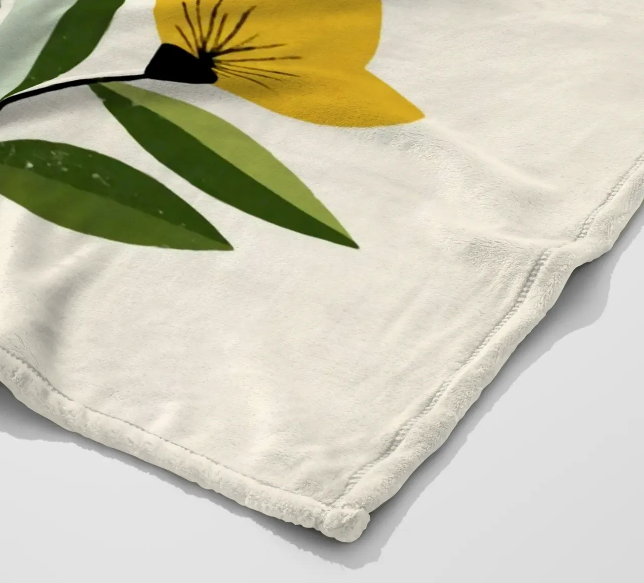 Forme botaniche astratte in un mix di colori retrò coperta in pile da Modern Muse