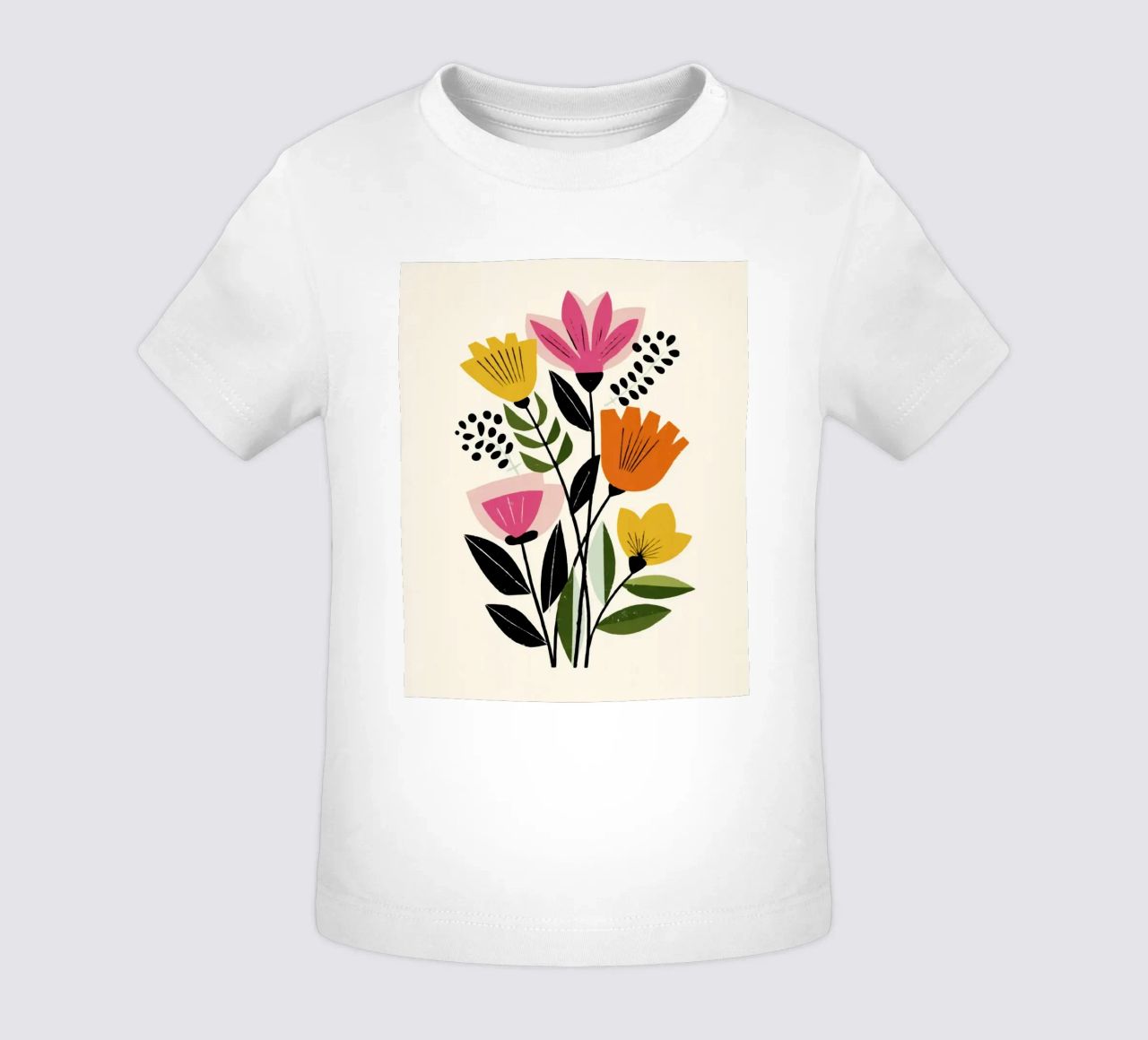 Forme botaniche astratte in un mix di colori retrò maglietta neonato da Modern Muse