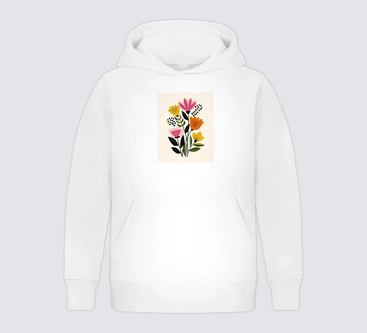 Forme botaniche astratte in un mix di colori retrò felpa bambino con cappuccio da Modern Muse