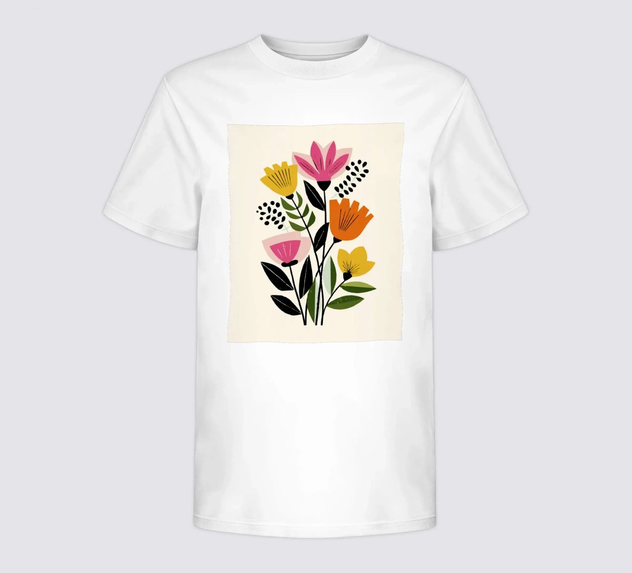 Forme botaniche astratte in un mix di colori retrò t-shirt bambini da Modern Muse