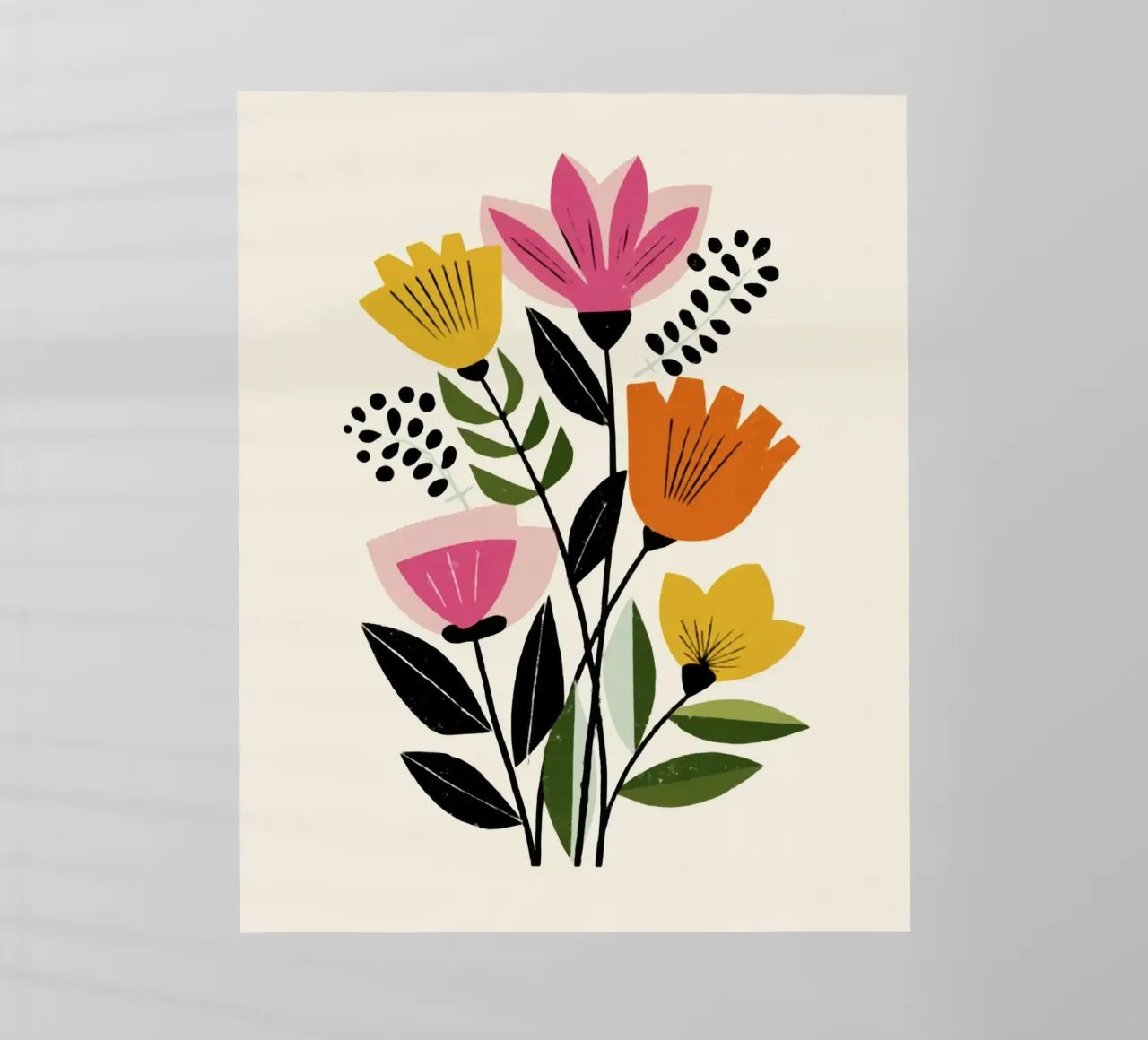 Forme botaniche astratte in un mix di colori retrò pellicola backlit da Modern Muse