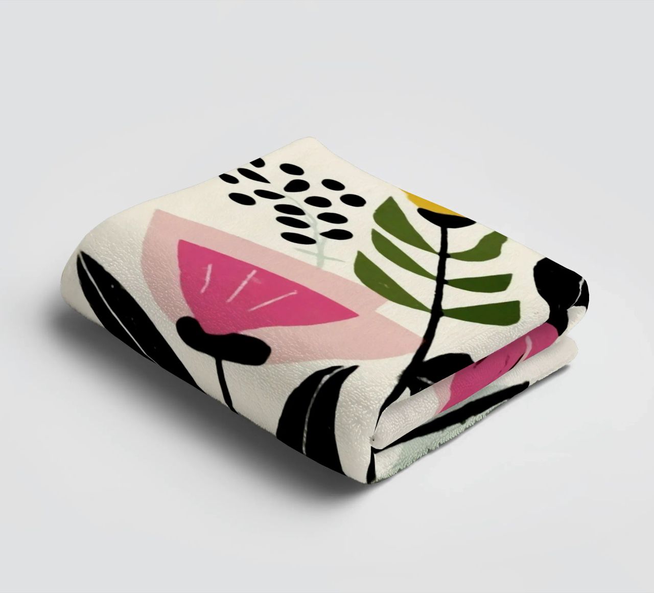 Forme botaniche astratte in un mix di colori retrò asciugamano da bagno da Modern Muse