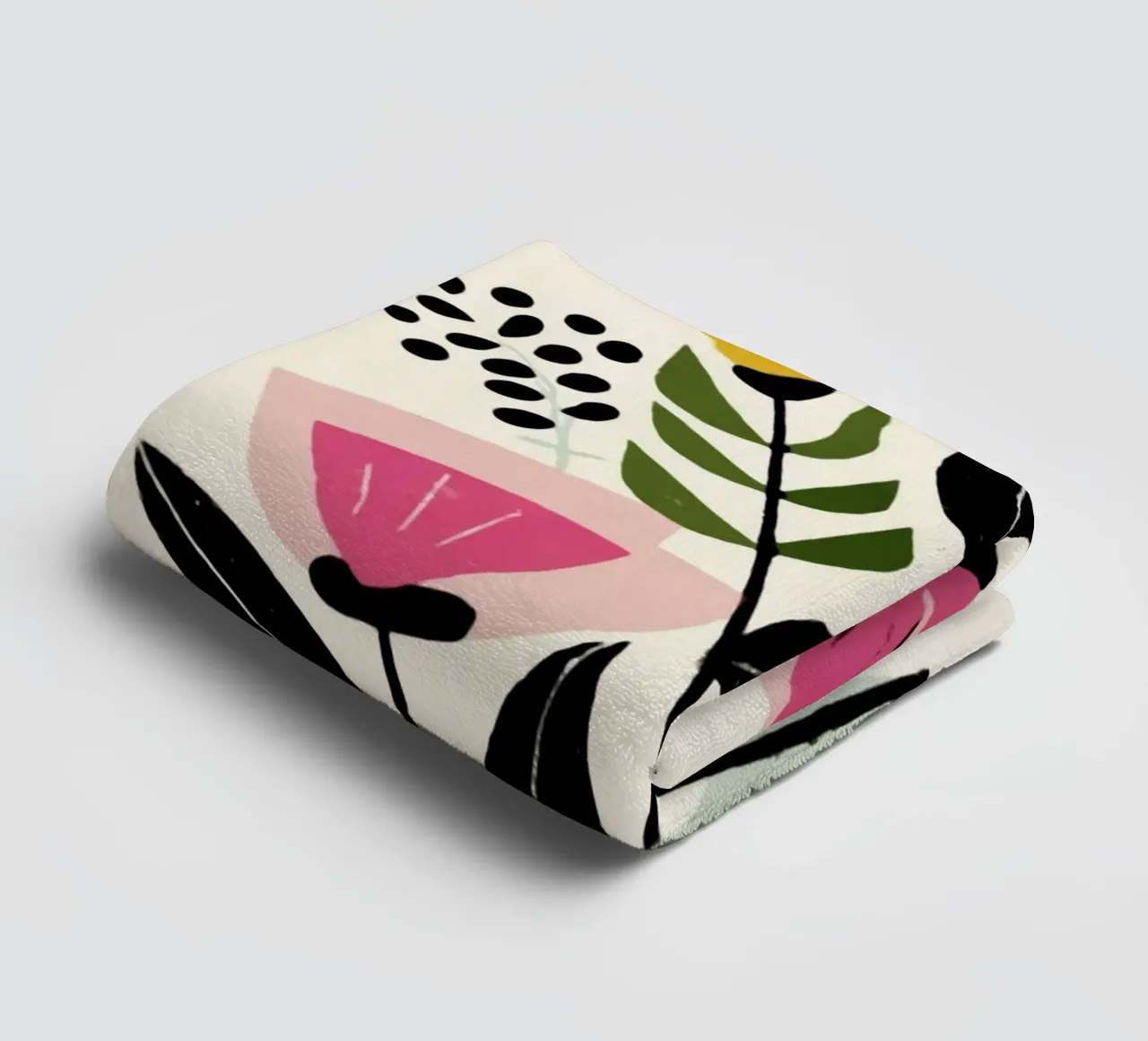 Abstract Botanical Shapes in Retro Color Mix towel by Modern Muse