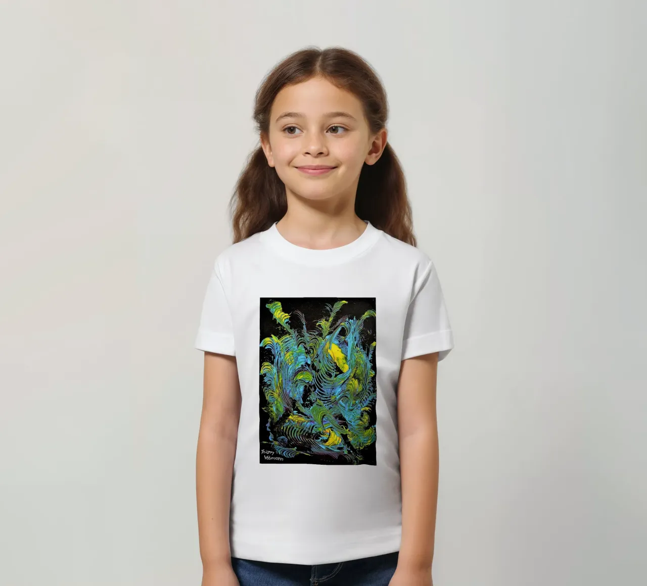 MESSAGE FROM THE HEART 18 t-shirt bambini da Thierry Vobmann Abstract painting