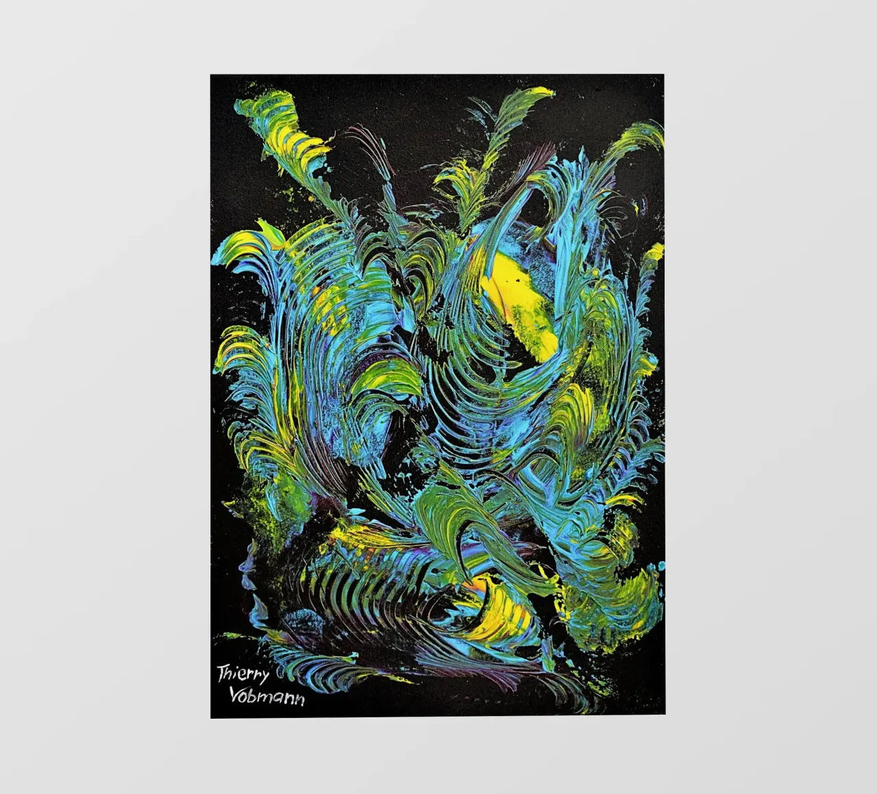 MESSAGE FROM THE HEART 18 telo in pvc da Thierry Vobmann Abstract painting