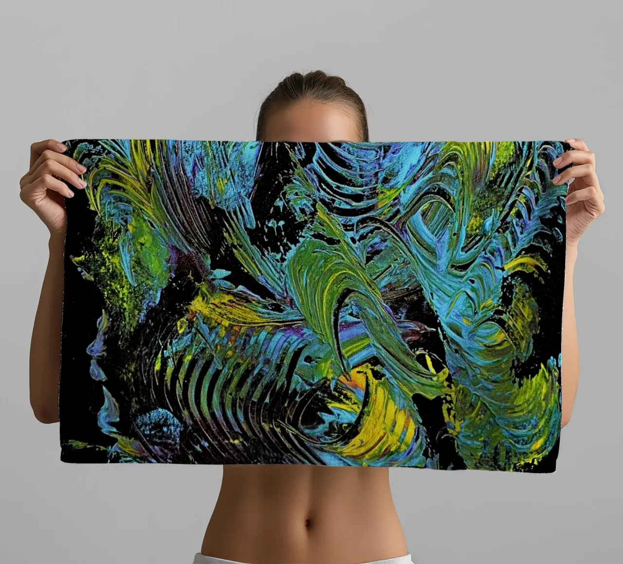 MESSAGE FROM THE HEART 18 asciugamano da bagno da Thierry Vobmann Abstract painting