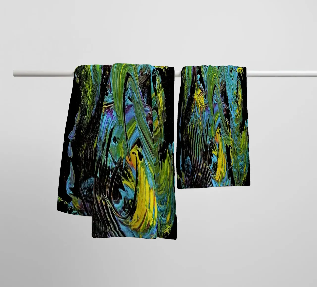 MESSAGE FROM THE HEART 18 asciugamano da bagno da Thierry Vobmann Abstract painting