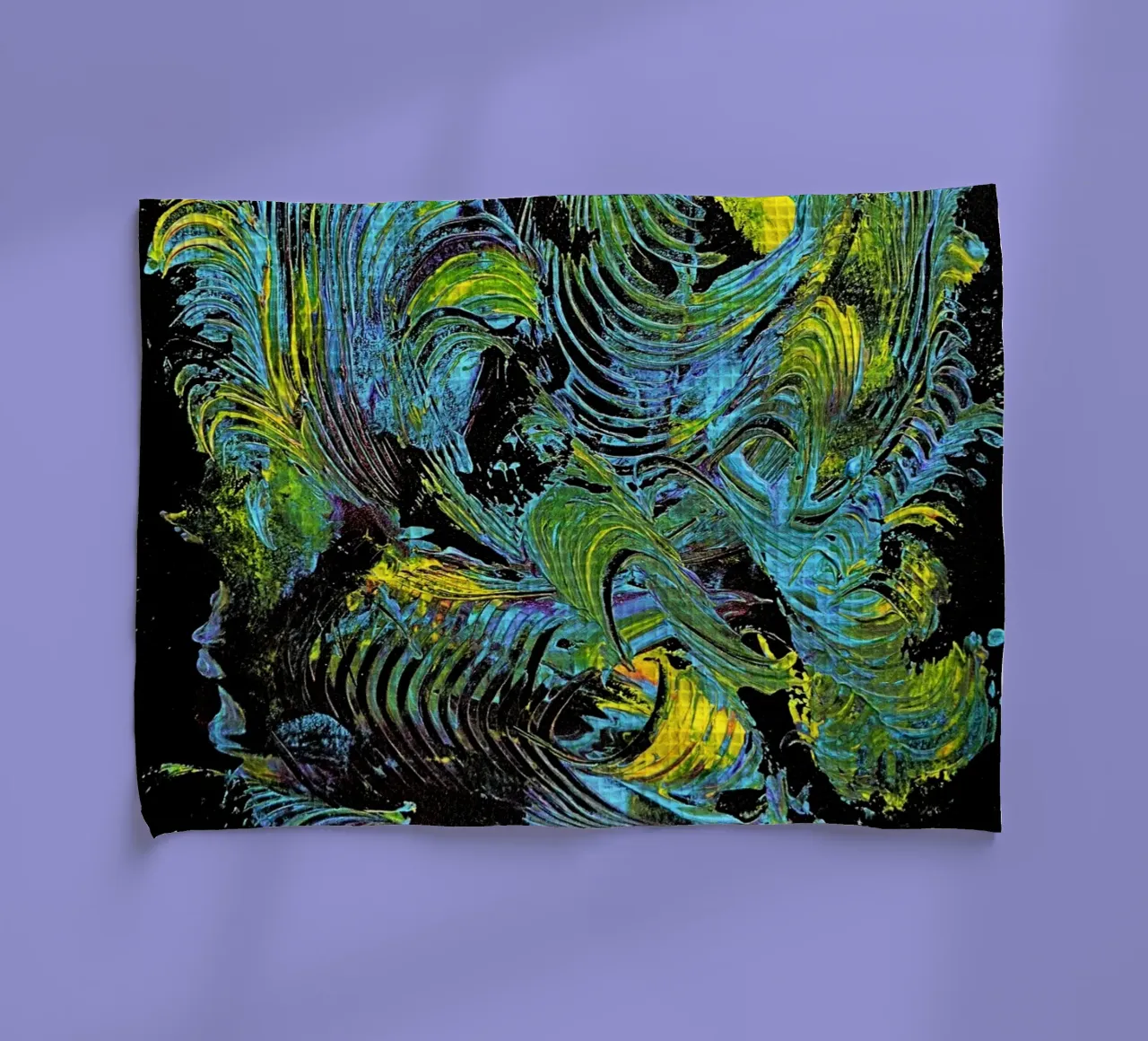 MESSAGE FROM THE HEART 18 torchon de Thierry Vobmann Abstract painting