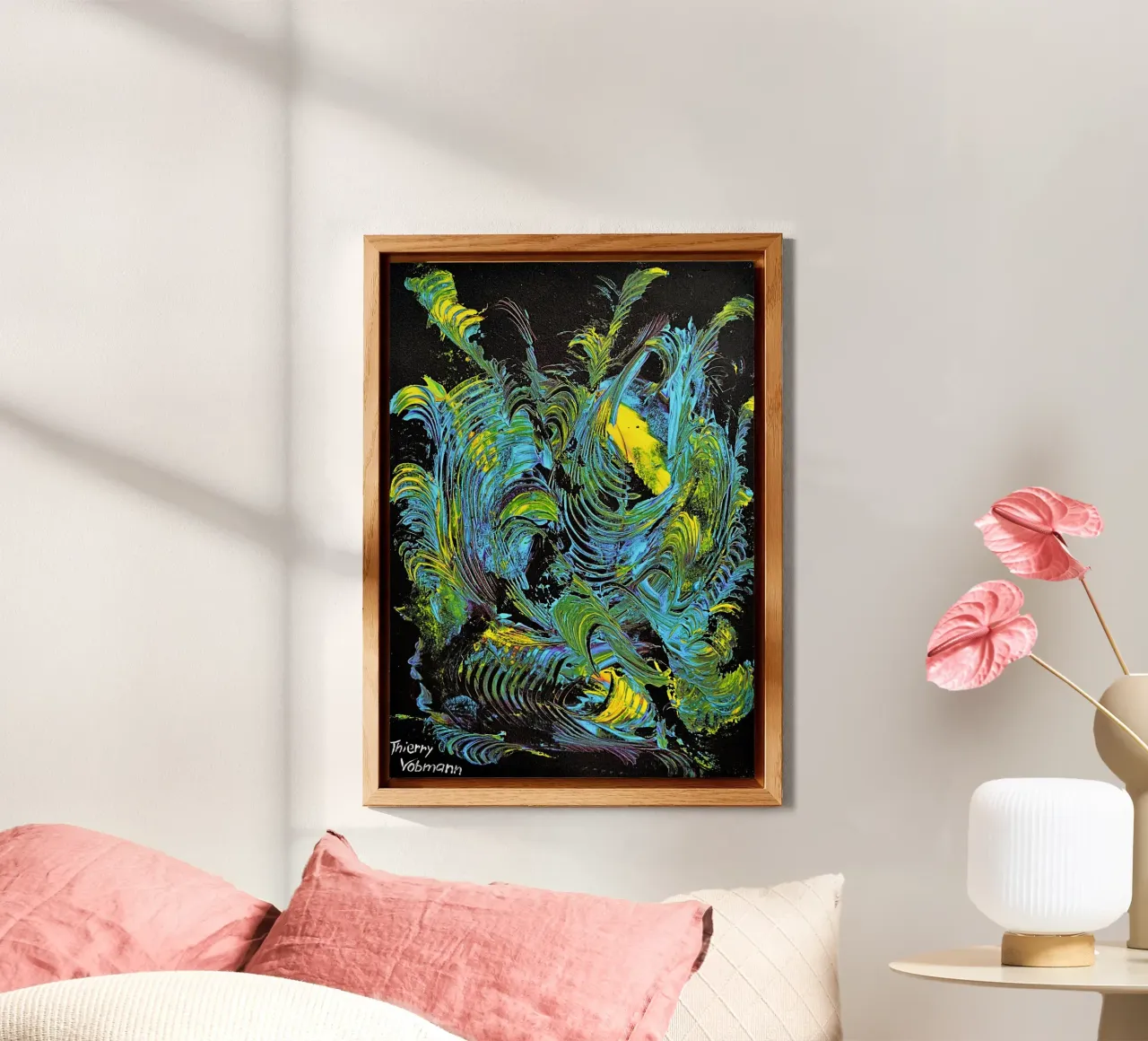 MESSAGE FROM THE HEART 18 alluminio dibond da Thierry Vobmann Abstract painting