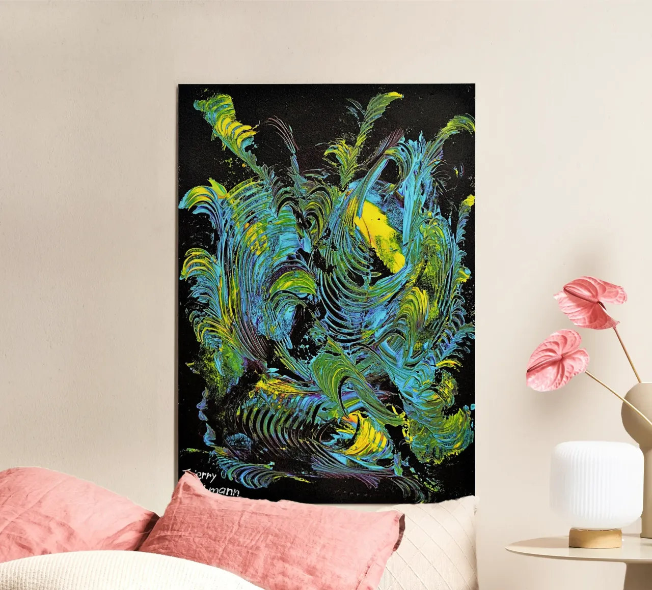 MESSAGE FROM THE HEART 18 alluminio dibond da Thierry Vobmann Abstract painting