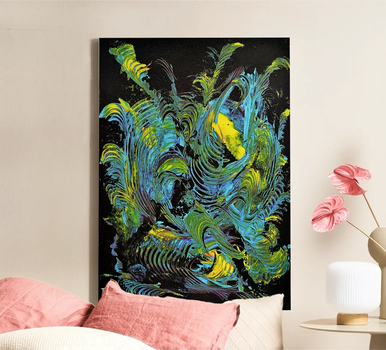 MESSAGE FROM THE HEART 18 tela da Thierry Vobmann Abstract painting