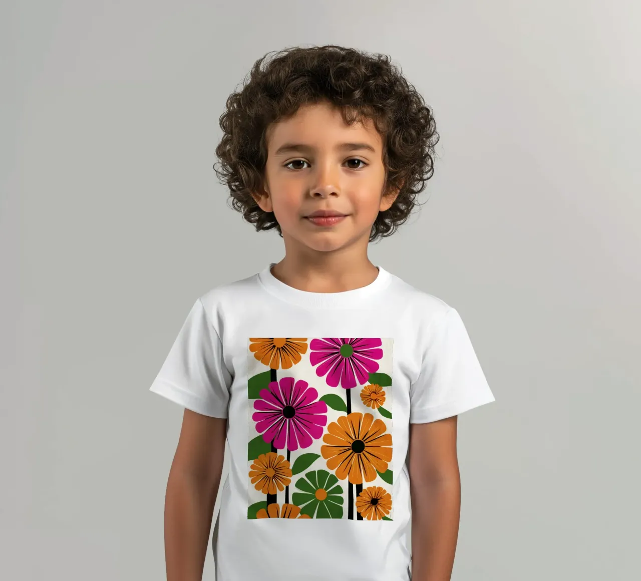 Forme botaniche astratte in un mix di colori retrò t-shirt bambini da Modern Muse