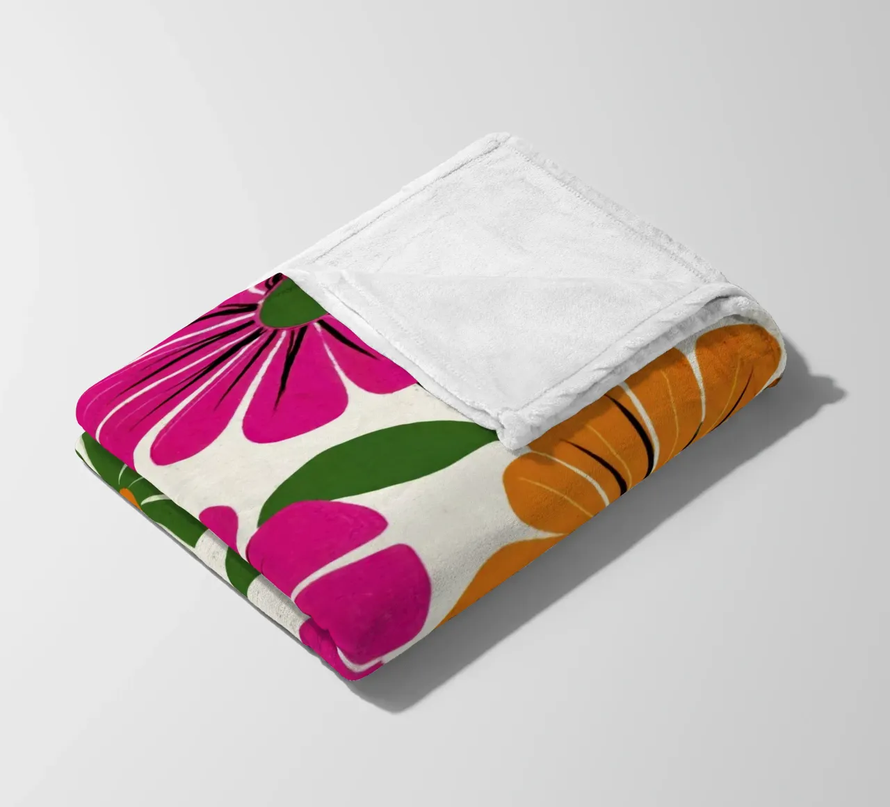 Forme botaniche astratte in un mix di colori retrò coperta in pile da Modern Muse