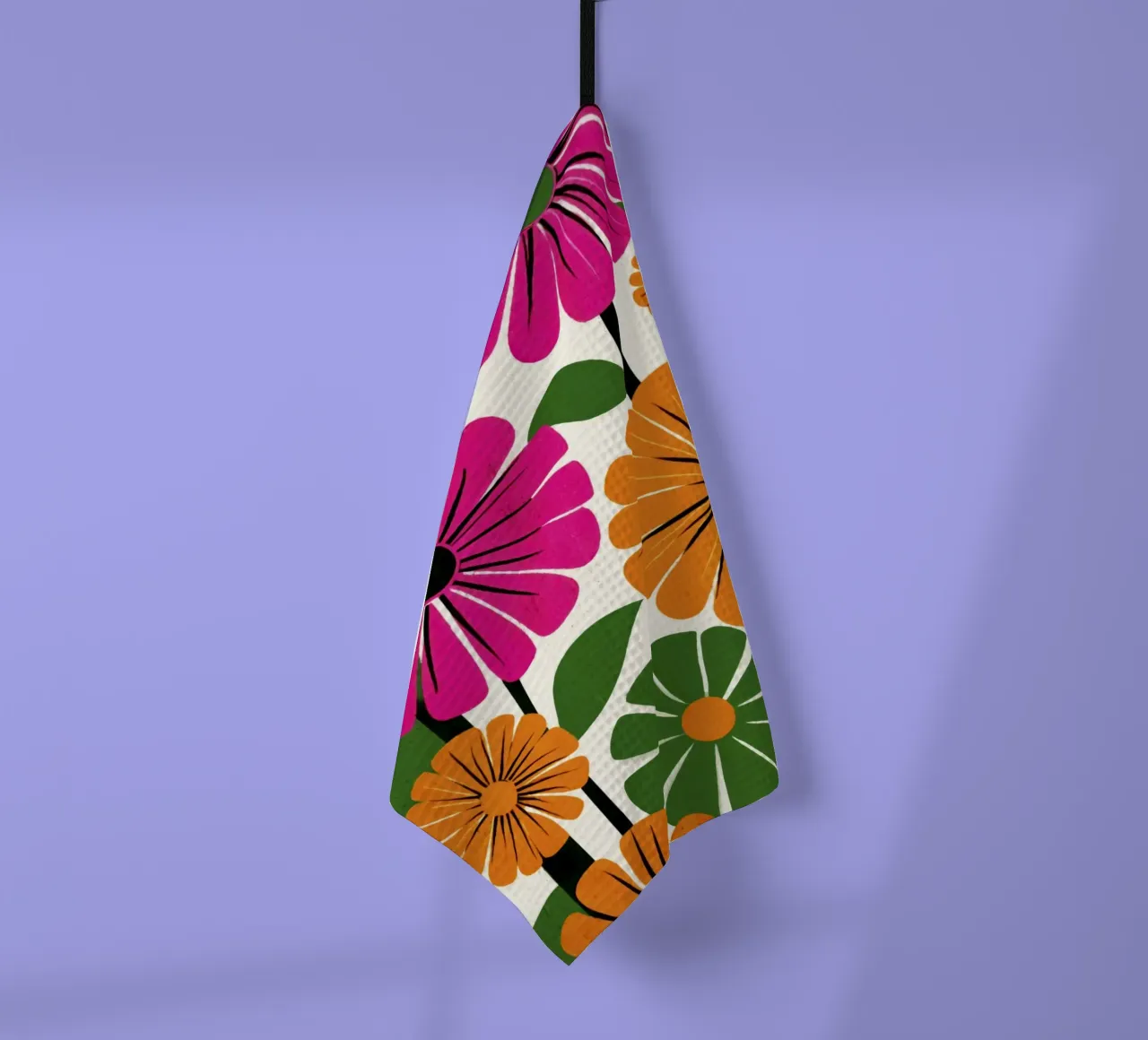 Forme botaniche astratte in un mix di colori retrò canovaccio da cucina da Modern Muse