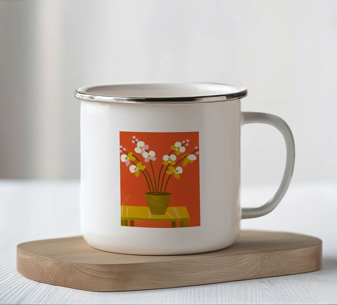 Vaso di fiori retrò pop tazza in smalto da THE LATEST SHOP