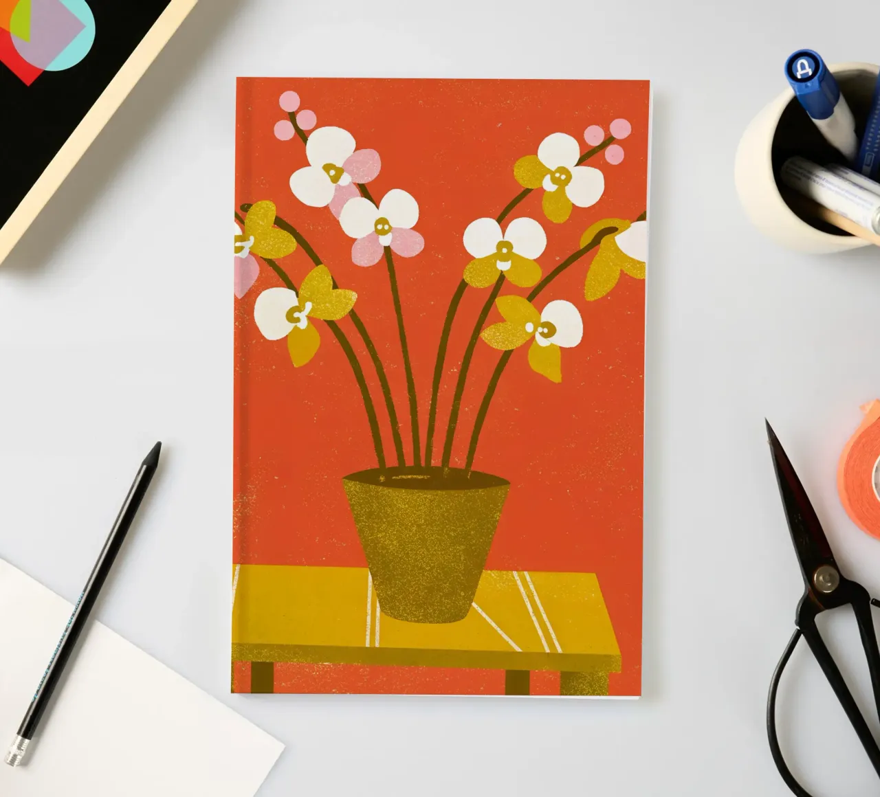 Retro Pop Flower Vase notebook by THE LATEST SHOP